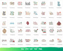 Christmas SVG & PNG Bundle, Christmas Tree SVG For Cricut, Merry Christmas PNG Transparent, Christmas Ornament SVG