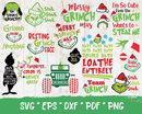 Grinch Christmas Svg, The Grinch Face Svg, Grinch Christmas Png, Merry Grinchmas SVG Cricut, Silhouette Vector Cut Files