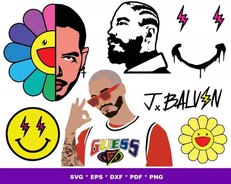 J Balvin SVG Bundle 150+ Files For Cricut & Silhouette