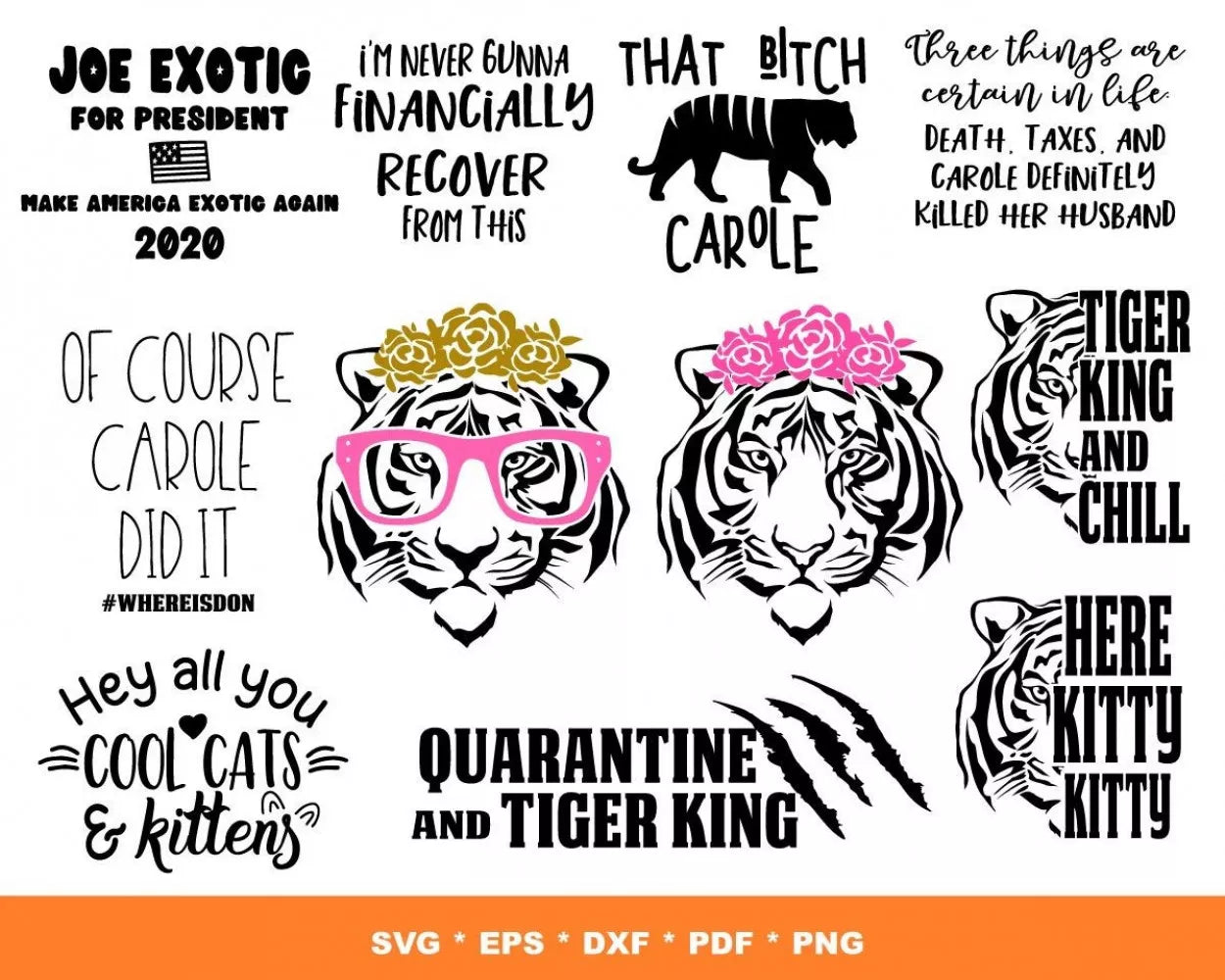 Joe Exotic SVG Bundle 100+ Files For Cricut & Silhouette