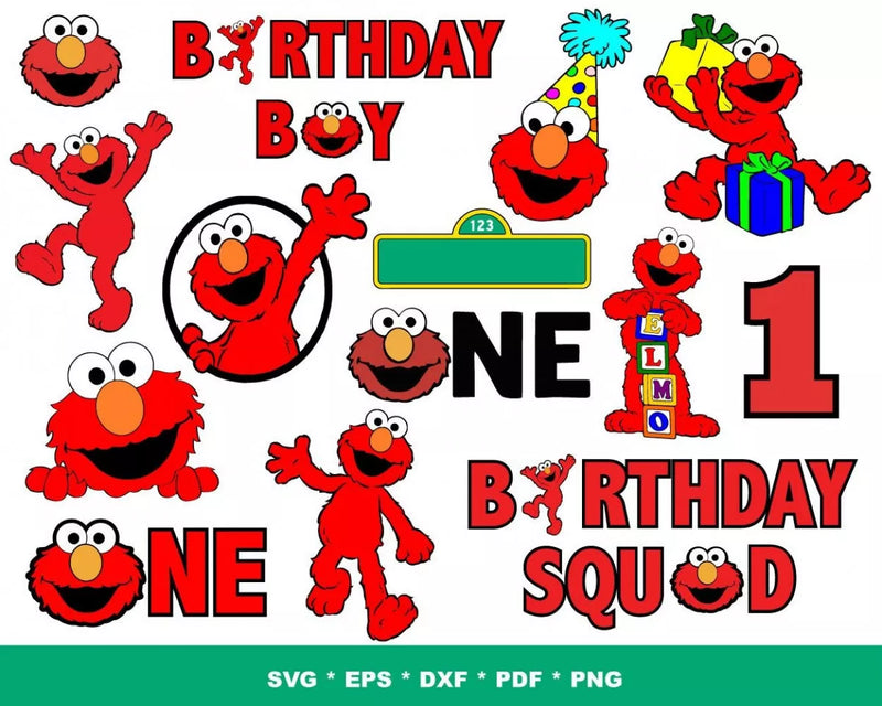 Sesame Street SVG Bundle, Sesame Street Birthday SVG, Sesame Street SVG For Cricut, Sesame PNG Transparent