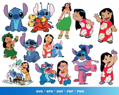 Lilo And Stitch SVG, Lilo And Stitch SVG Files For Cricut, Lilo And Stitch Clipart, Stitch PNG Transparent