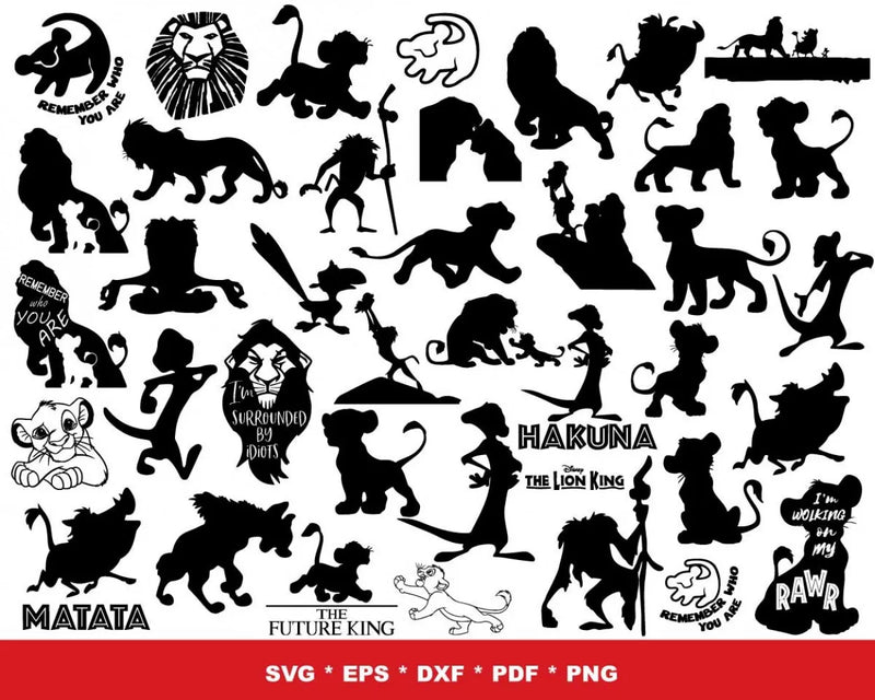 Lion King SVG, Simba SVG Files, Lion King SVG Files For Cricut, Lion King Simba PNG Transparent