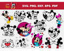 Mickey And Minnie Mouse SVG, Mickey Mouse Cricut Files, Minnie SVG Files For Cricut, Mickey PNG Transparent
