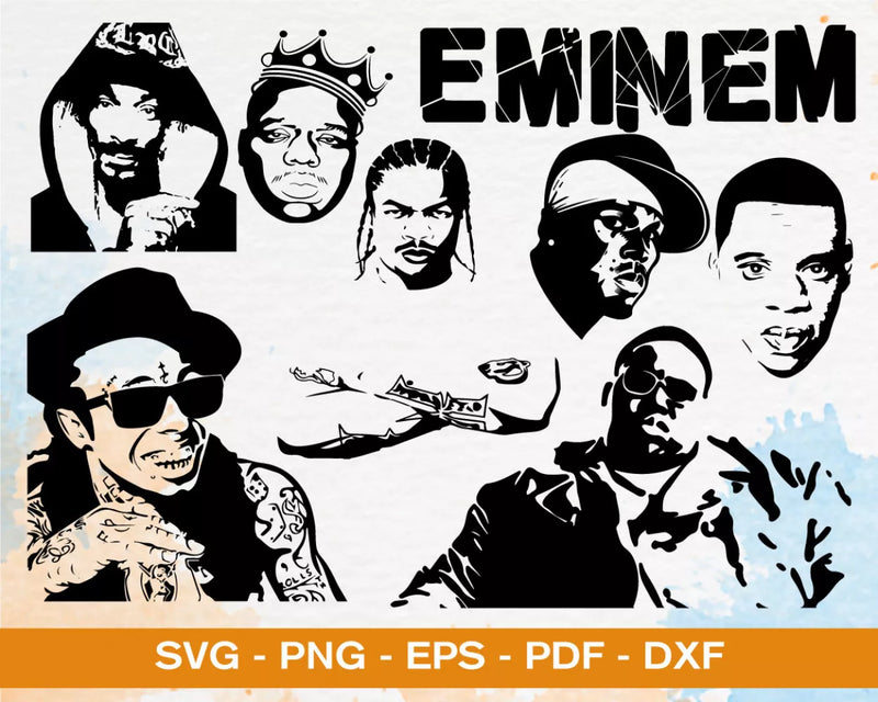 Rappers PNG & SVG Bundle, 150+ Files For Cricut & Silhouette