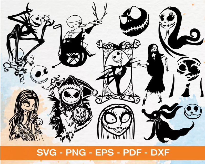 Jack Skellington SVG, Nightmare Before Christmas SVG, Cricut Designs, Halloween Svg For Cricut, Silhouette Vector Cut Files