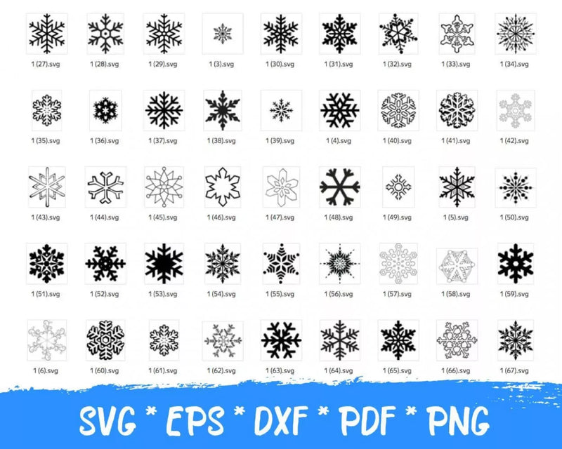 Snowflakes Clipart Bundle, Snowflakes SVG, Snowflakes SVG for Cricut