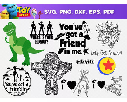 Toy Story SVG Bundle, Toy Story Birthday SVG, Buzz Lightyear SVG For Cricut, Toy Story PNG Transparent, Toy Story Clipart