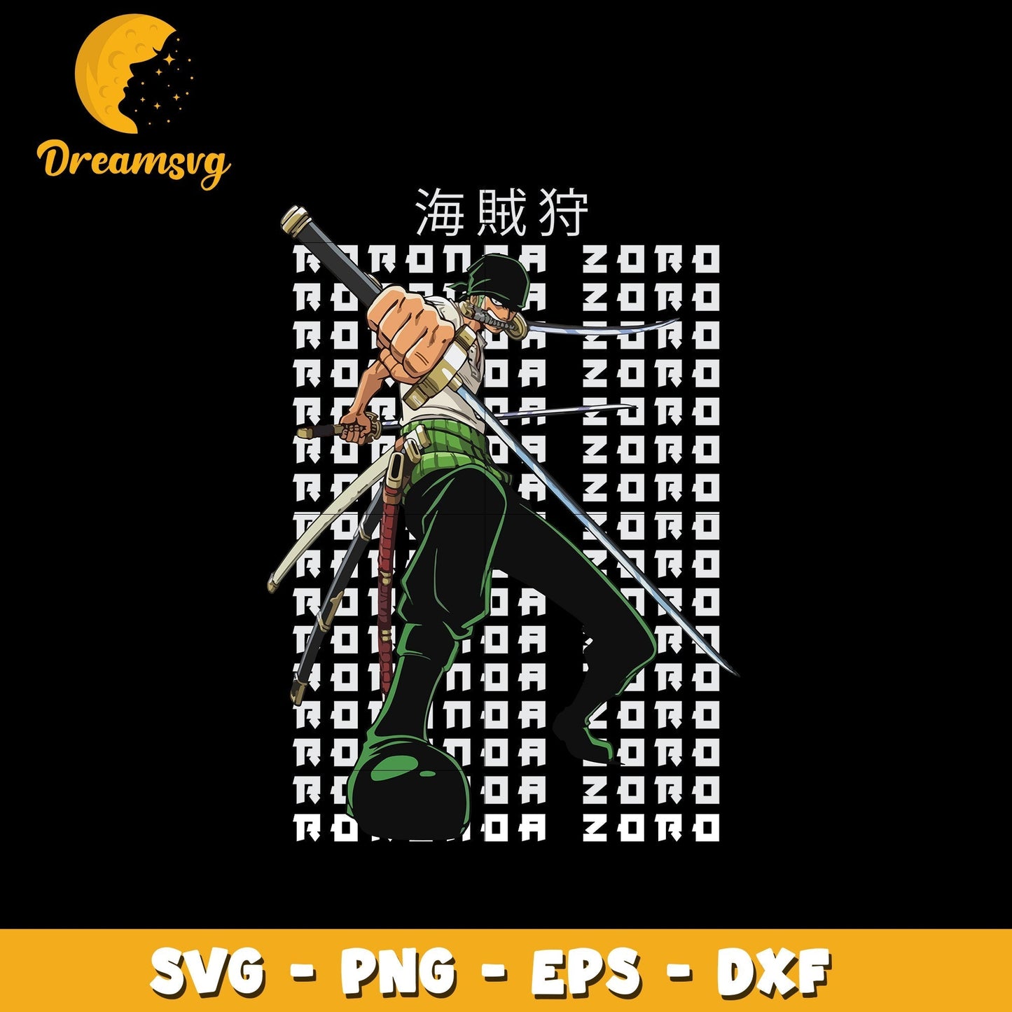 Zoro design Svg, Anime Svg, One piece Svg