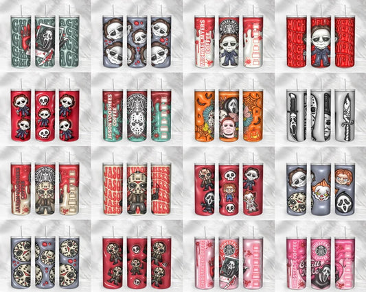 50+ Horror Characters Inflated for 20oz - Instant download