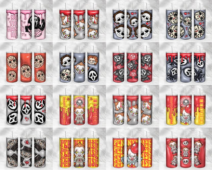 50+ Horror Characters Inflated for 20oz - Instant download