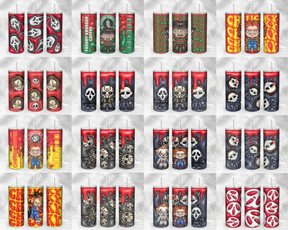 50+ Horror Characters Inflated for 20oz - Instant download