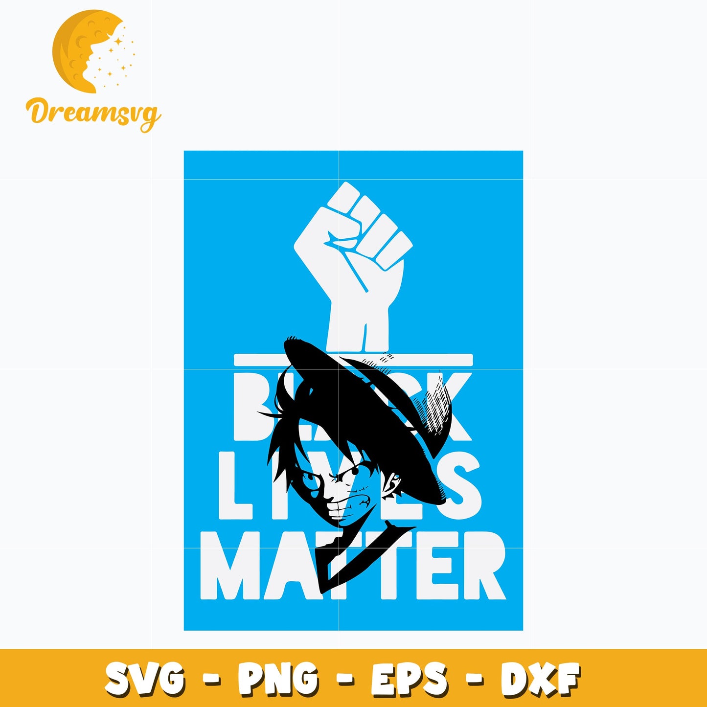 Black lives matter luffy Svg, Anime Svg, One piece Svg