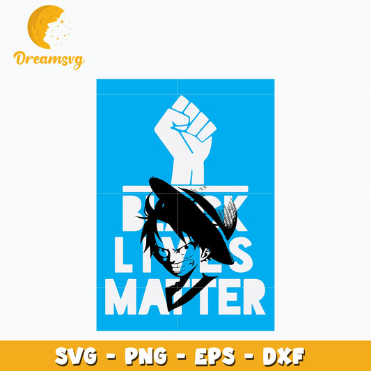 Black lives matter luffy Svg, Anime Svg, One piece Svg