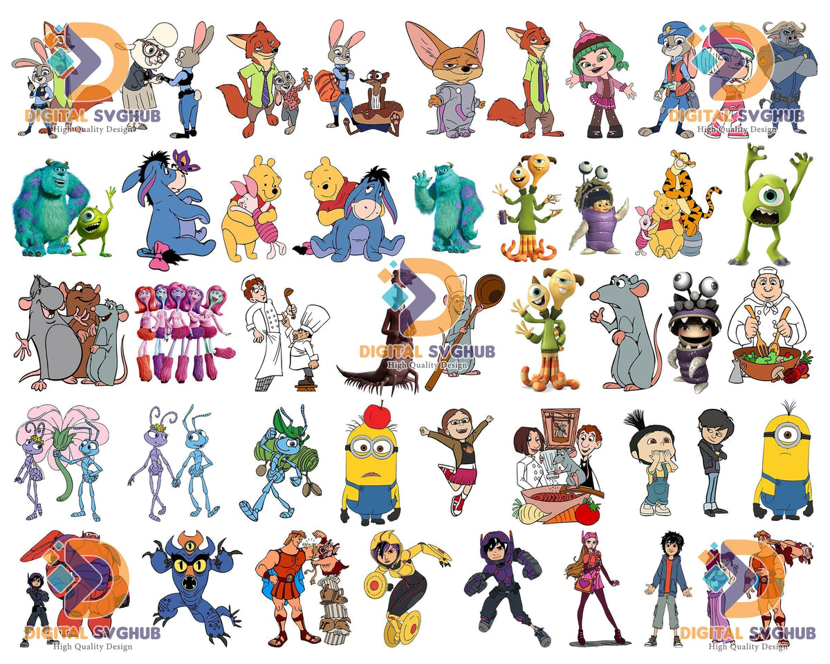 52000+ Disney cartoon bundle svg - Instant download
