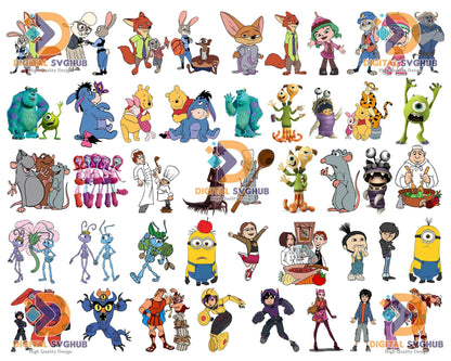 52000+ Disney cartoon bundle svg - Instant download