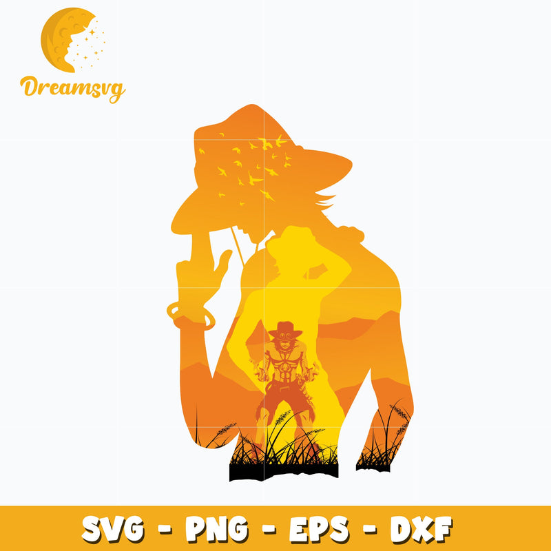 Portgas D. Ace design art Svg, anime Svg, One piece Svg