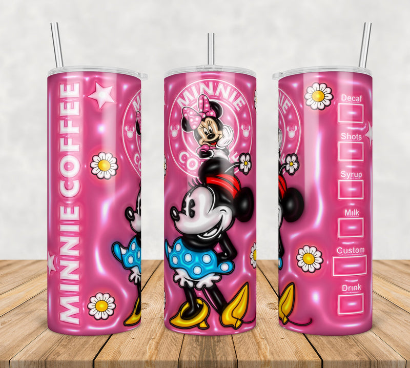 Minnie Mouse Inflated 3D Tumbler Wrap Png, SG10072353