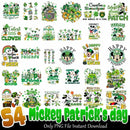 Mickey Patrick’s Day PNG, Minnie Mouse Patrick PNG, Disney Patrick’s Day PNG