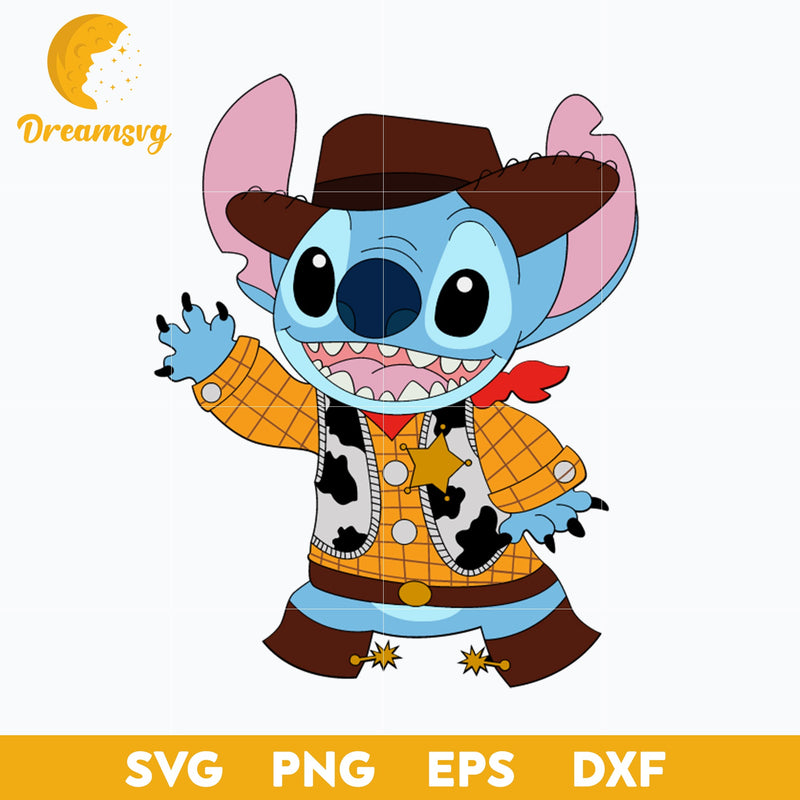 Stitch Woody SVG, Stitch Toy Story SVG, Stitch Halloween SVG, PNG, DXF, EPS Digital File.