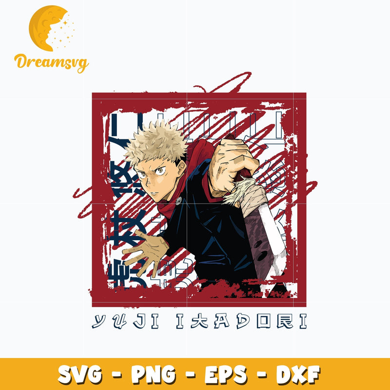 Yuji Itadori svg, anime svg, Jujutsu kaisen svg