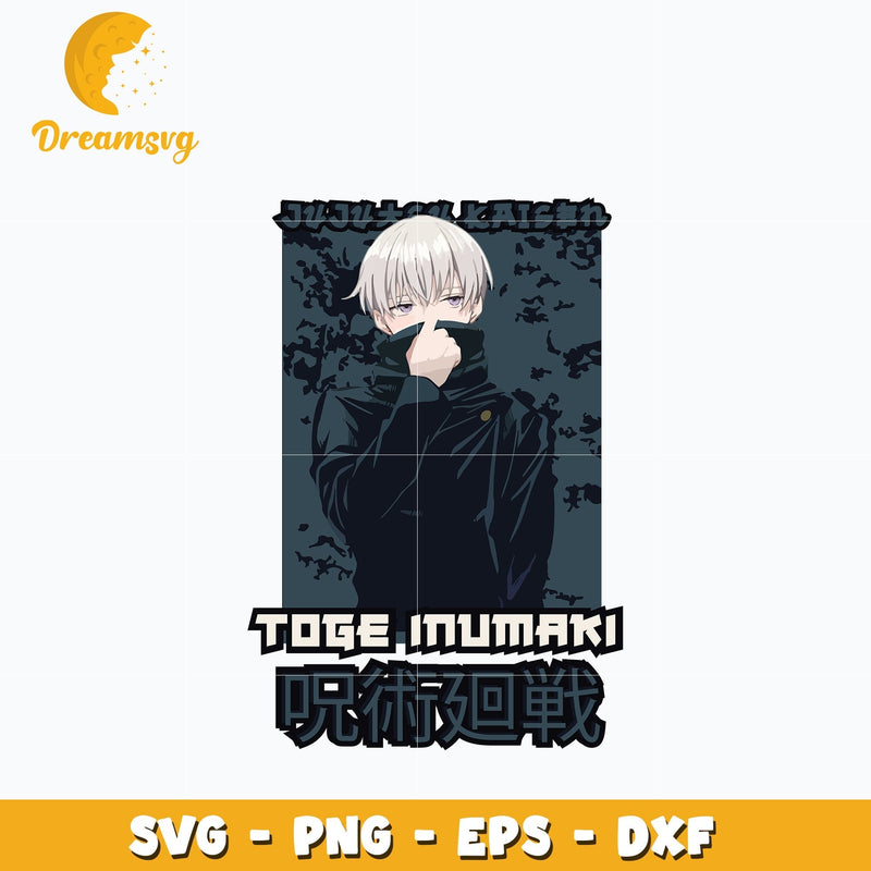 Toge inumaki design svg, anime svg, Jujutsu kaisen svg