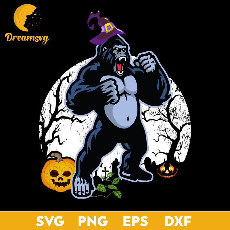 Gorillas halloween svg, Halloween svg, png, dxf, eps digital file.