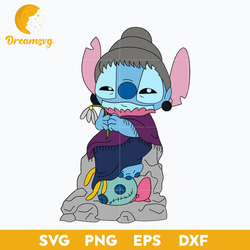 Stitch Granny Ghoul SVG, Stitch Granny Ghoul SVG, Stitch Halloween SVG, PNG, DXF, EPS Digital File.