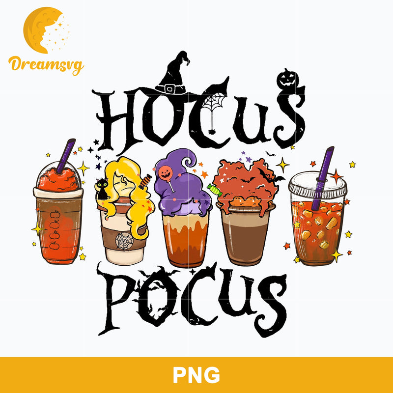 Hocus Pocus Coffee Latte Png, Iced Coffee Cheetah Leopard Png, Halloween Coffee Png Sublimation.