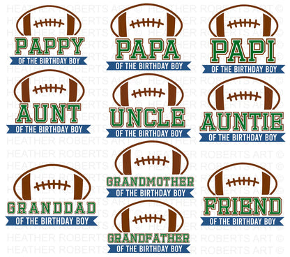 Football Birthday SVG Bundle, Cliparts for Cricut / Silhouette