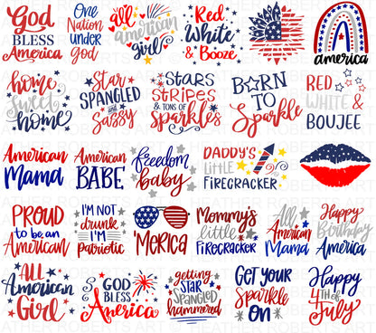 4th of July Mega SVG Bundle, 4th of July Cliparts for Cricut / Silhouette