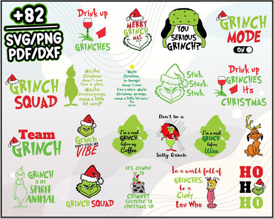 82+ The Grinch Merry Christmas SVG, Christmas SVG, PNG DXF EPS File.