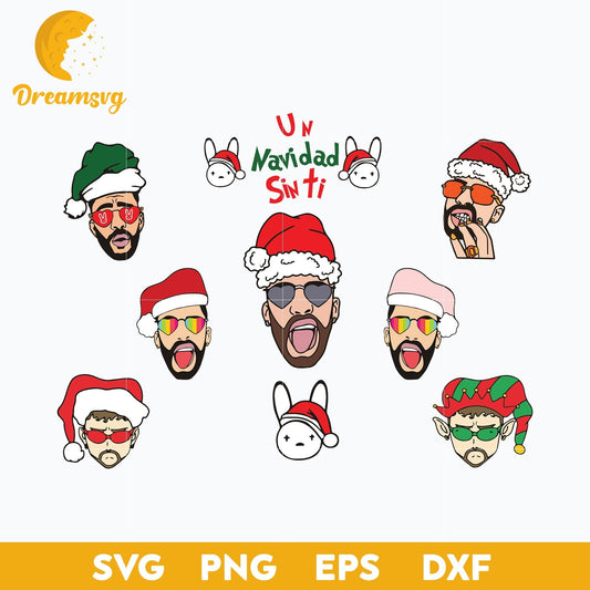 Bad Bunny Un Navidad Sin Ti Christmas SVG, Christmas SVG.