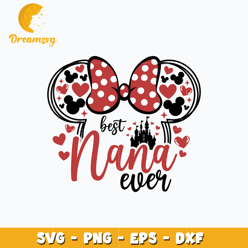 Minnie head best nana ever svg