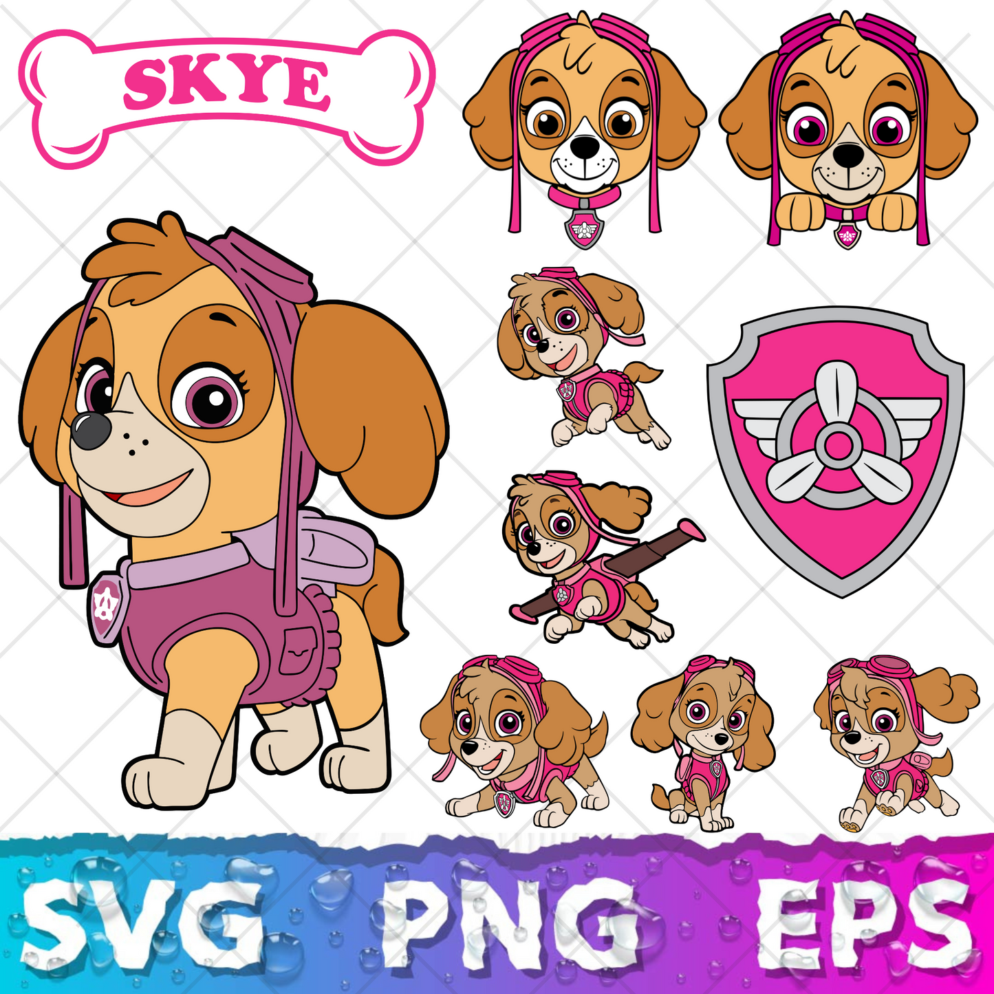 Paw Patrol SVG Bundle, Paw Patrol Clipart Paw Patrol Alphabet, Silhouette Svg Cut Files, Png Digital Bundle