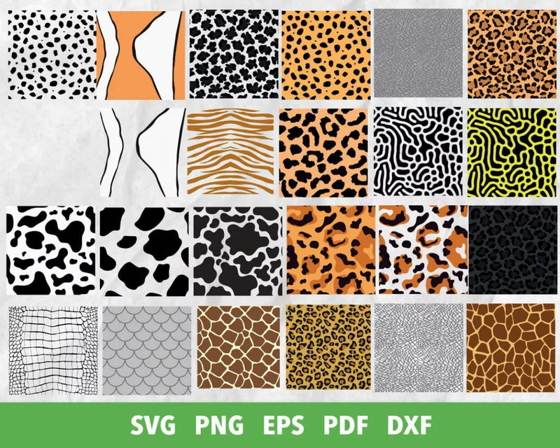 Animal Print SVG Bundle, Cut Files & Clipart For Cricut & Silhouette