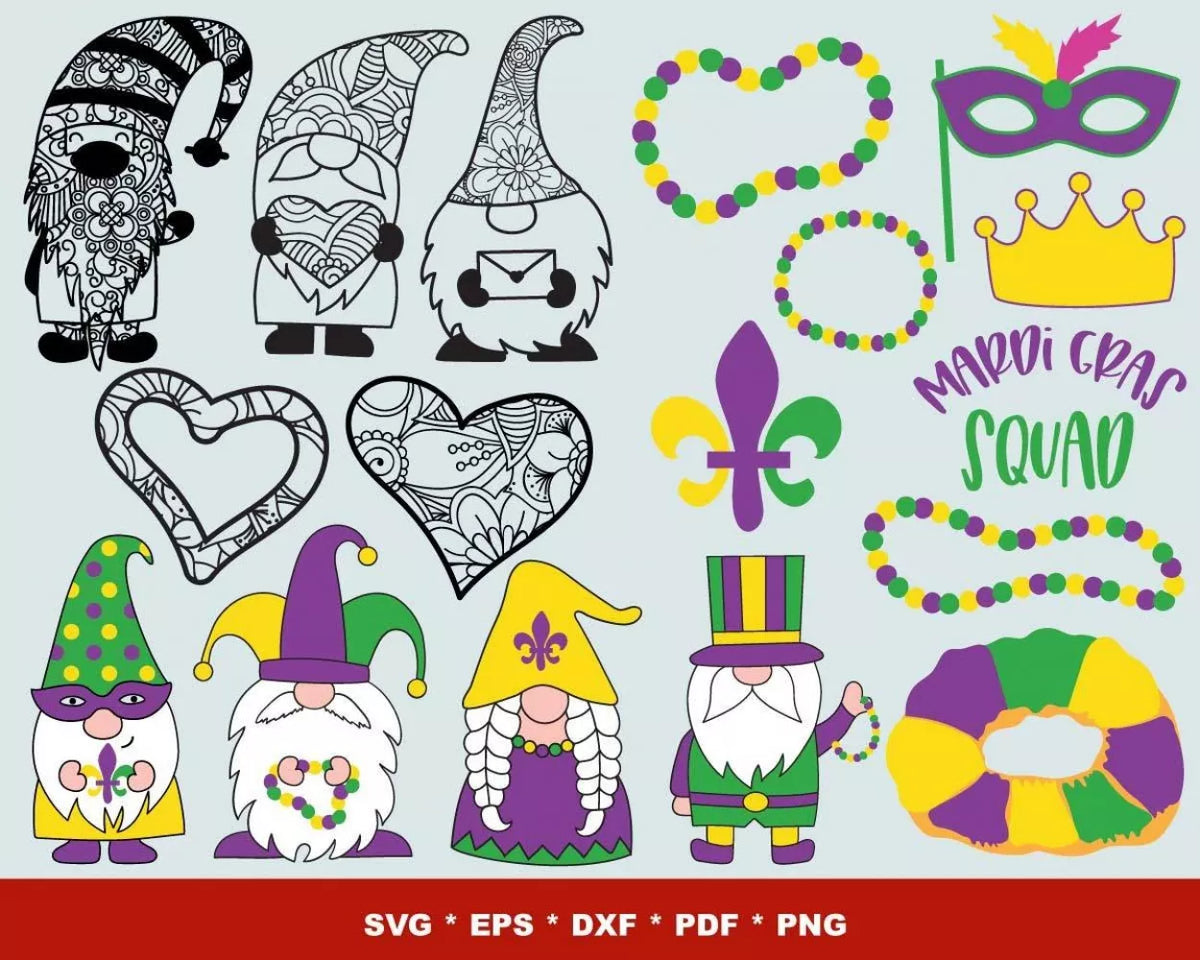 Gnomes SVG Bundle, Gnomes PNG, Gnomes Clipart, Gnomes SVG Cricut, Silhouette Vector Cut Files