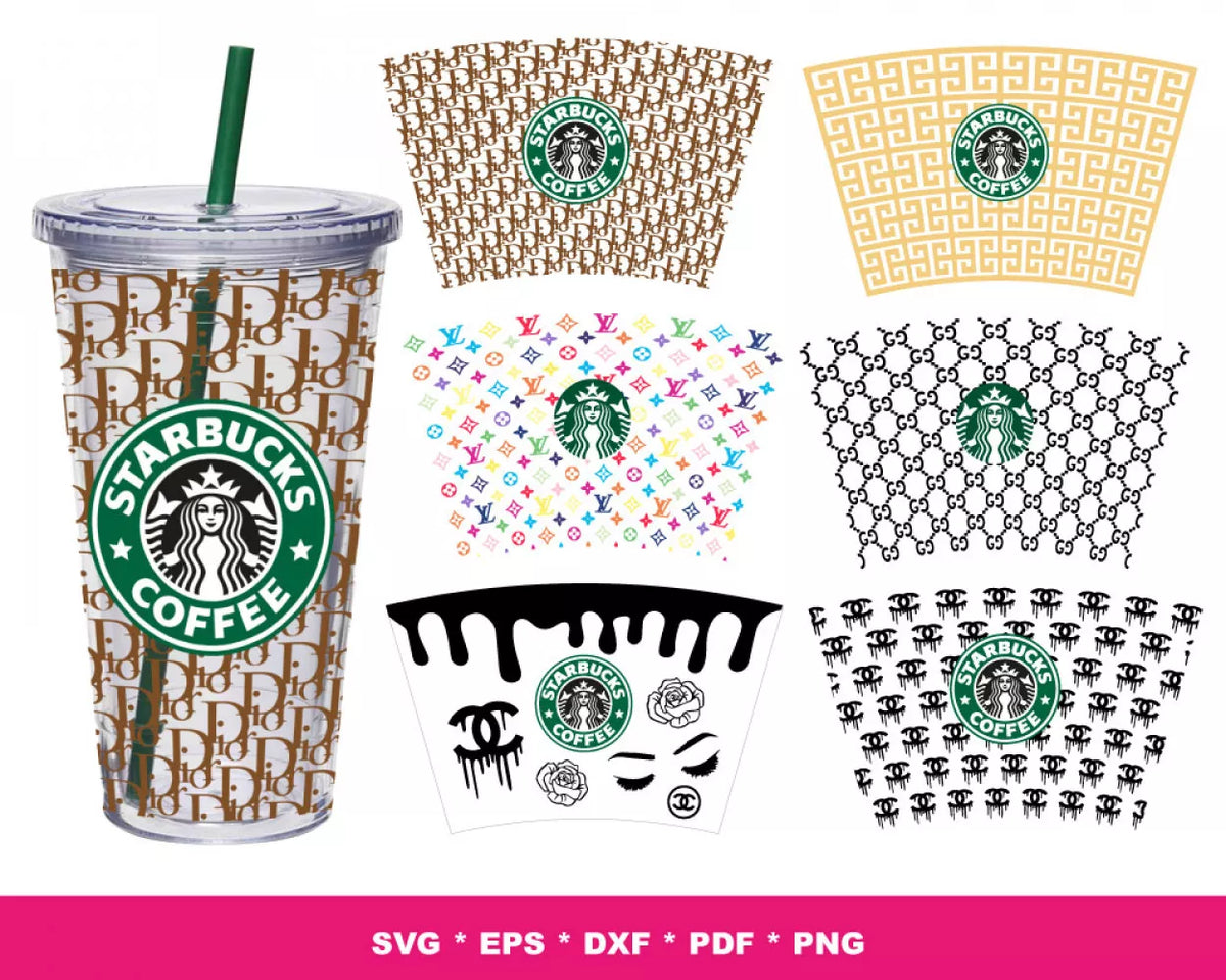 Glam Baby Starbucks Wrap SVG Bundle, Glam Baby Starbucks Wrap PNG, SVG Cricut, Silhouette Vector Cut Files