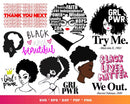 Afro Women Clipart Bundle, PNG & SVG Files for Cricut & Silhouette