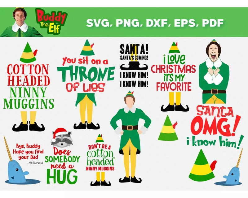 Buddy the Elf Christmas SVG Bundle 75+ Files For Cricut & Silhouette