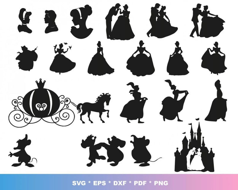 Cinderella SVG Bundle 100+ Files For Cricut & Silhouette