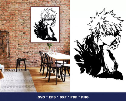 My Hero Academia Clipart Bundle, My Hero Academia SVG For Cricut, Hero Academia Silhouette Vector Cut Files