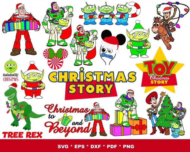 Disney Christmas Clipart Bundle, PNG & SVG Files for Cricut / Silhouette