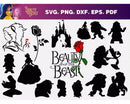 Belle Princess SVG Cut Files, Belle SVG For Cricut, Beauty and the Beast Clipart, Princess Belle PNG