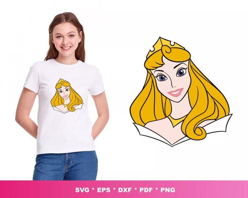 Princess Aurora Clipart Bundle, PNG & SVG Cut Files for Cricut & Silhouette