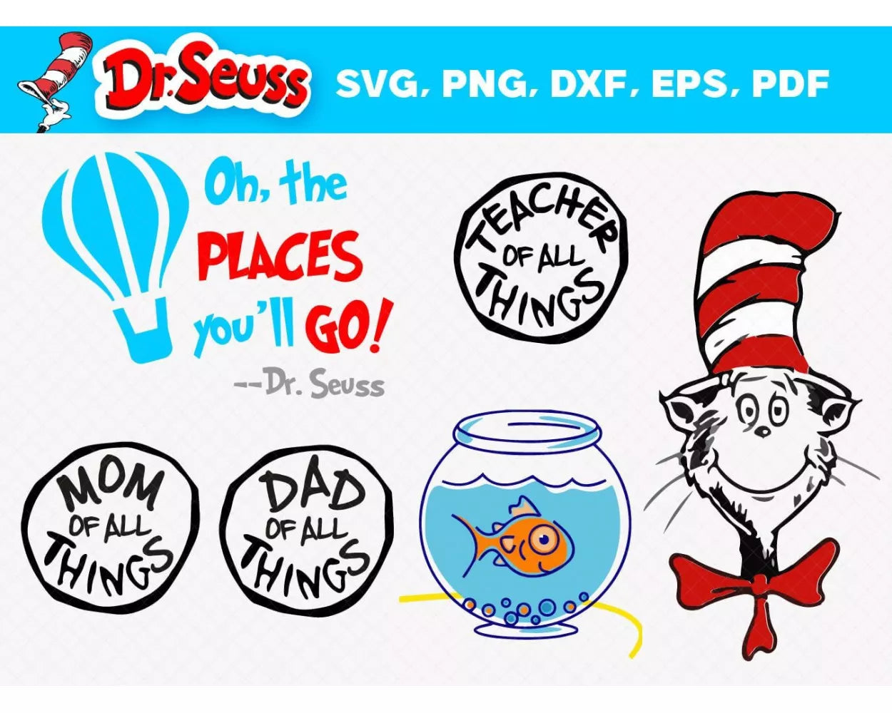 Dr Seuss SVG, Dr Seuss SVG For Cricut & Silhouette, Dr Seuss Hat SVG, Dr Seuss Clipart