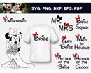 Mickey Wedding SVG, Mickey And Minnie Just Married SVG Files For Cricut, Disney Just Married PNG Transparent