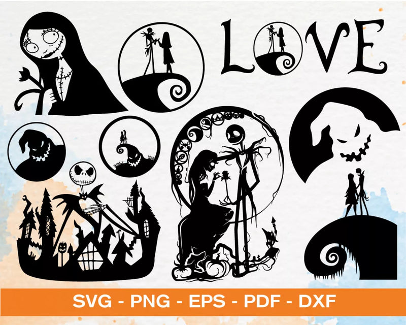 Jack Skellington SVG, Nightmare Before Christmas SVG, Cricut Designs, Halloween Svg For Cricut, Silhouette Vector Cut Files