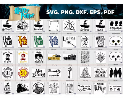 Harry Potter SVG Bundle 100+ Files For Cricut & Silhouette