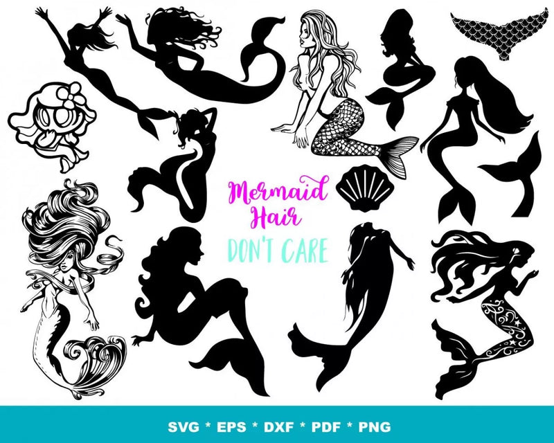 Mermaid SVG Bundle 200+ Files For Cricut & Silhouette